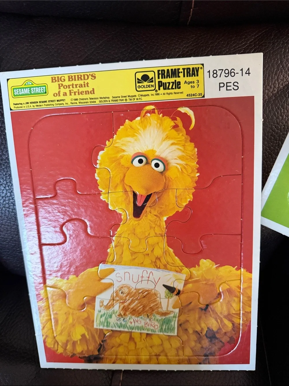 Vintage 1986 Sesame Street  Golden Frame Tray Puzzle Set (6)
